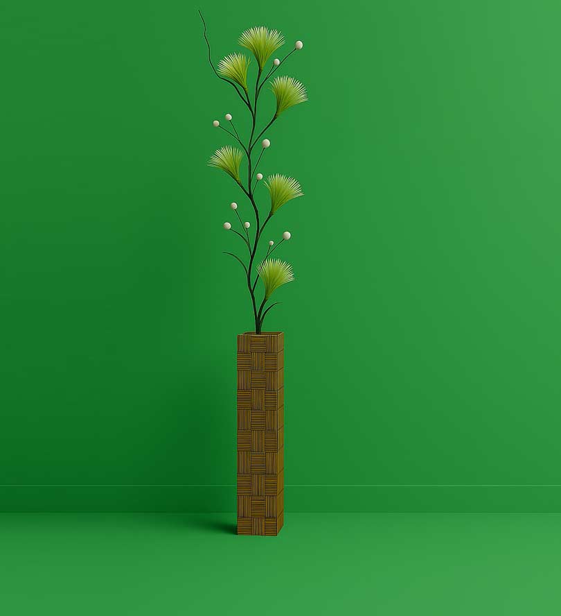Wooden Flower Vase